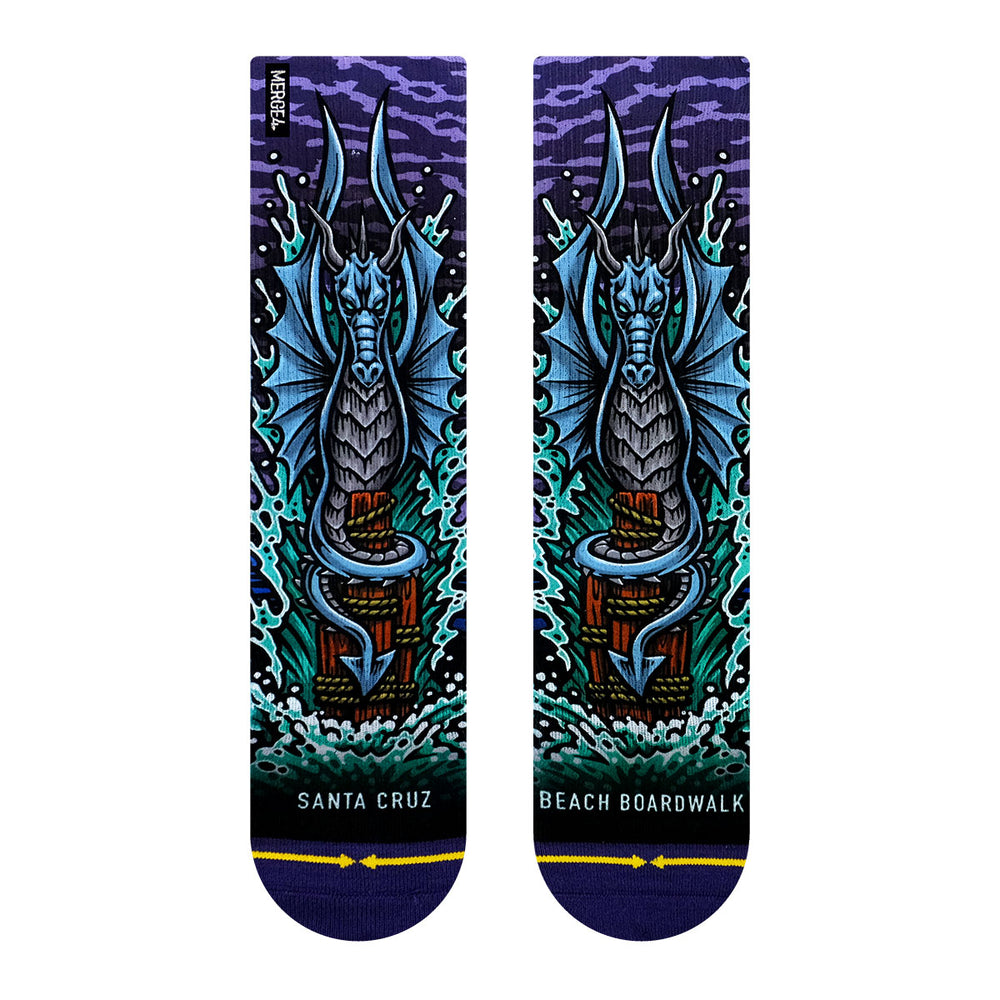 Boardwalk Fright Walk MERGE4 Socks Front
