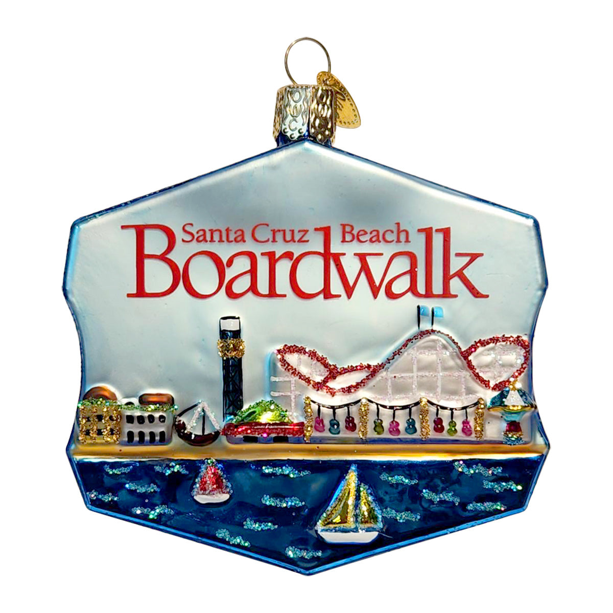 The Walk Santa Cruz Beach Boardwalk Christmas Ornament The Walk Santa Cruz Beach Boardwalk Christmas Ornament