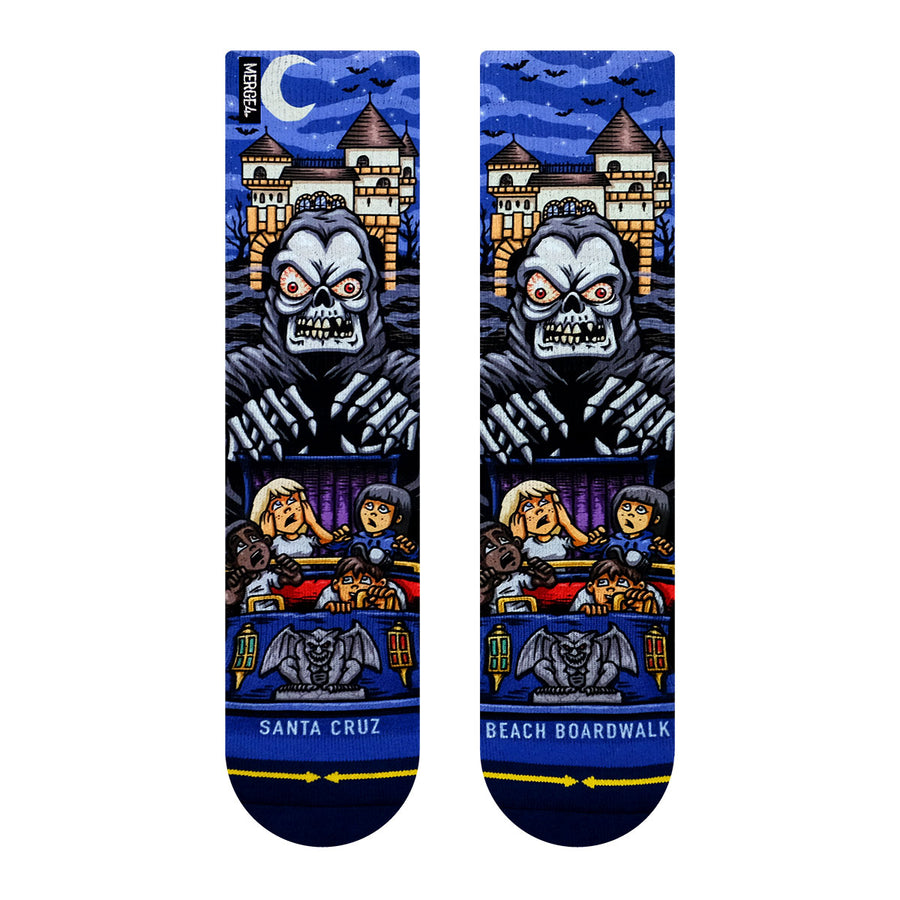Boardwalk Haunted Castle MERGE4 Socks Front
