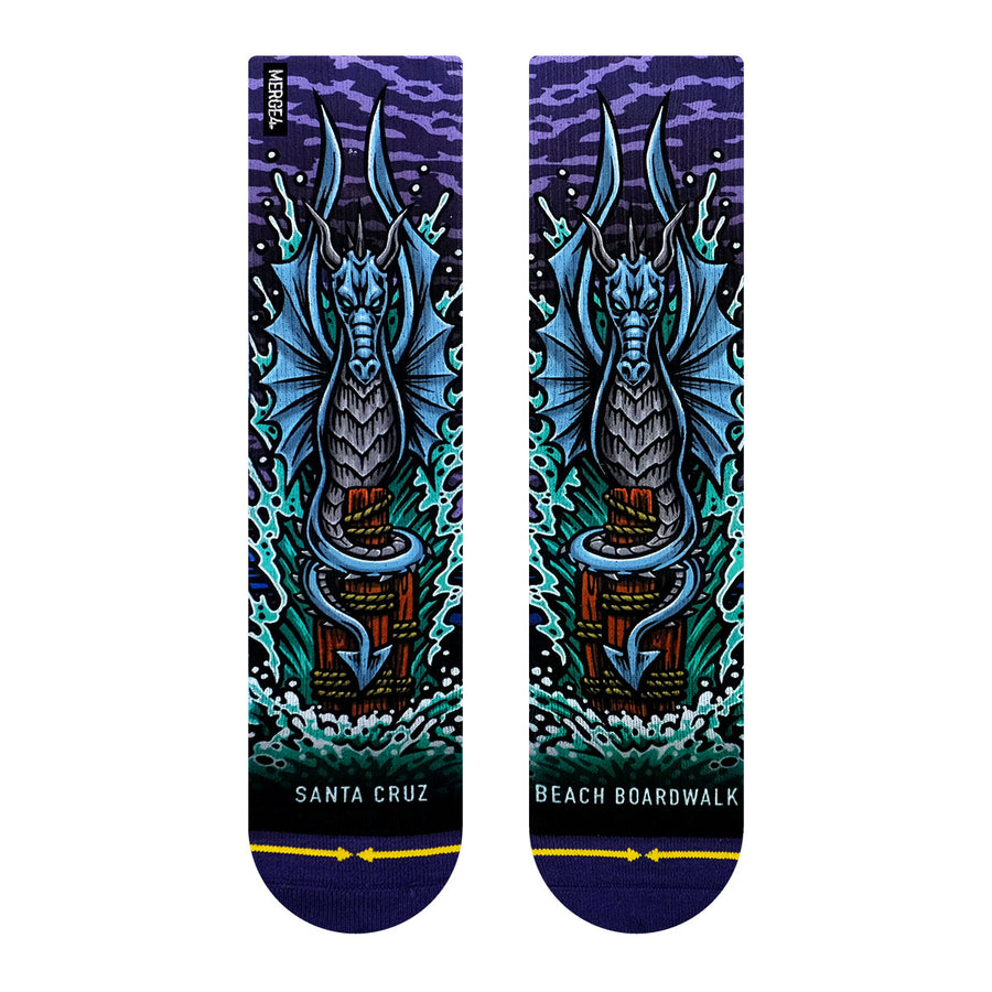 Boardwalk Fright Walk MERGE4 Socks Front