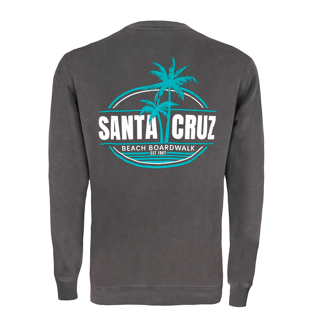Boardwalk Distressed Palms Crew Sweatshirt