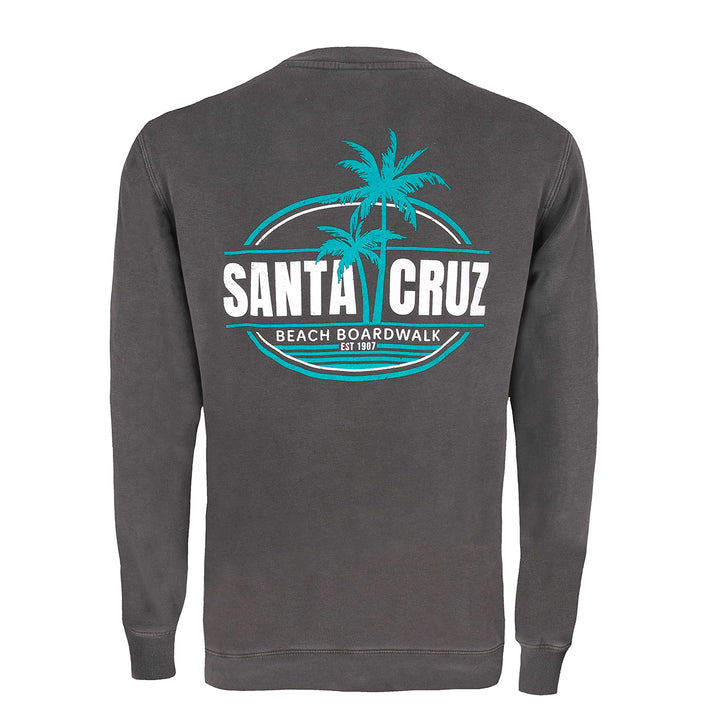 Boardwalk Distressed Palms Crew Sweatshirt