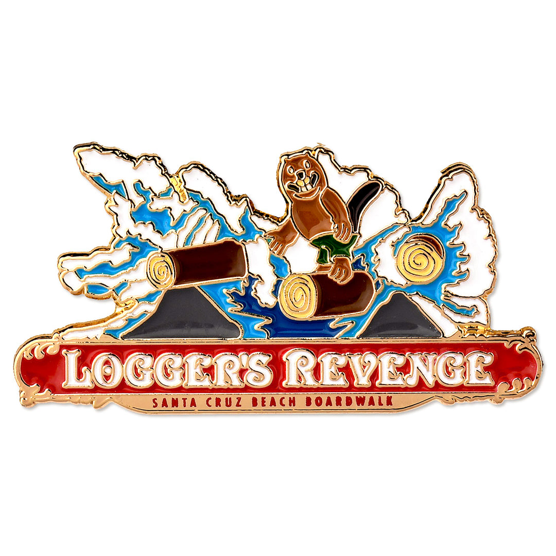 Boardwalk Enamel Pin Set: Sea Swings, Dream Wheel, Logger's Revenge