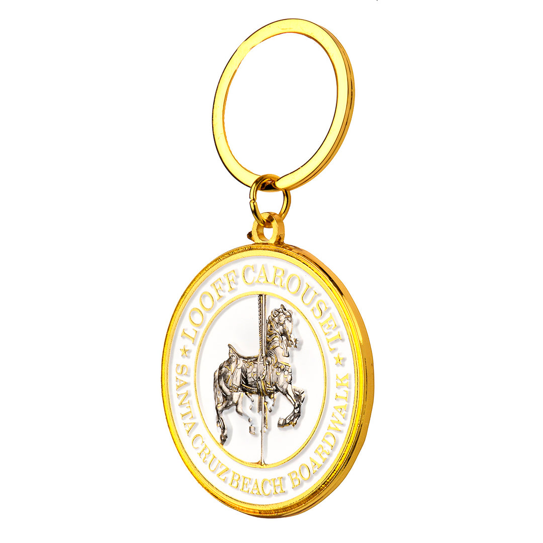 Looff Carousel Keychain White