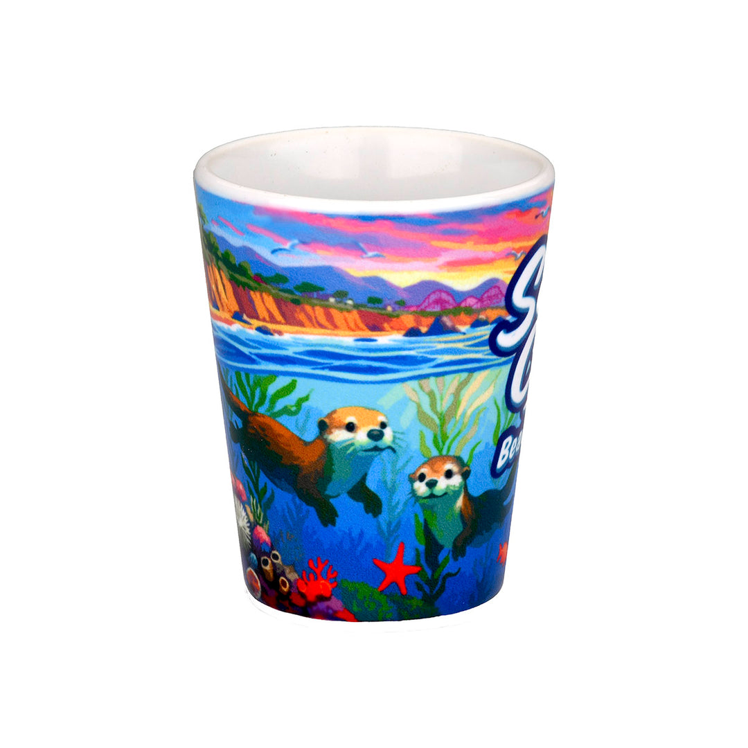 Santa Cruz Beach Boardwalk Ocean Sunset Shot Glass