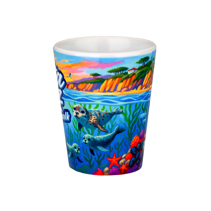Santa Cruz Beach Boardwalk Ocean Sunset Shot Glass