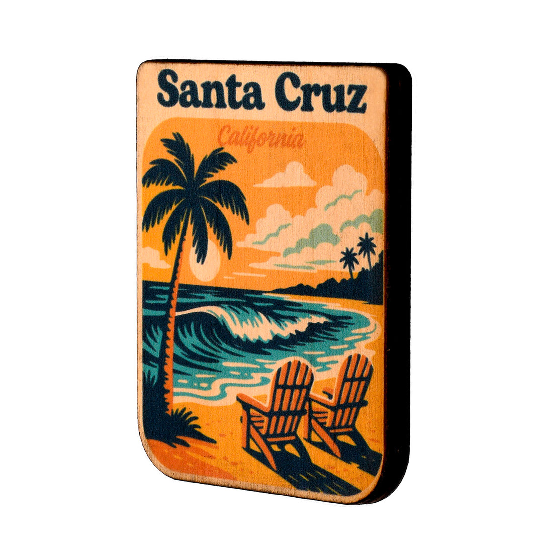 Santa Cruz Beach Waves Magnet