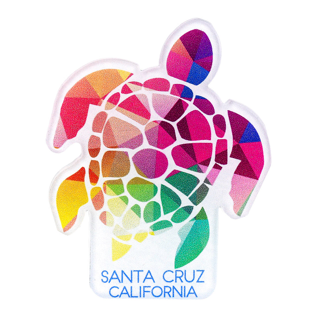Santa Cruz Kaleidoscope Turtle Magnet