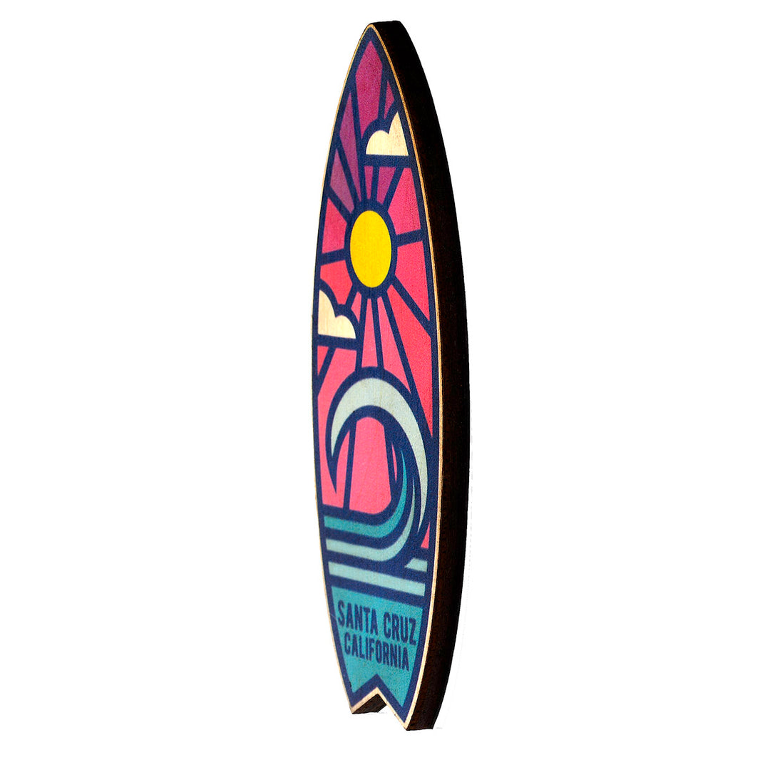 Santa Cruz Surfboard Sunset Magnet