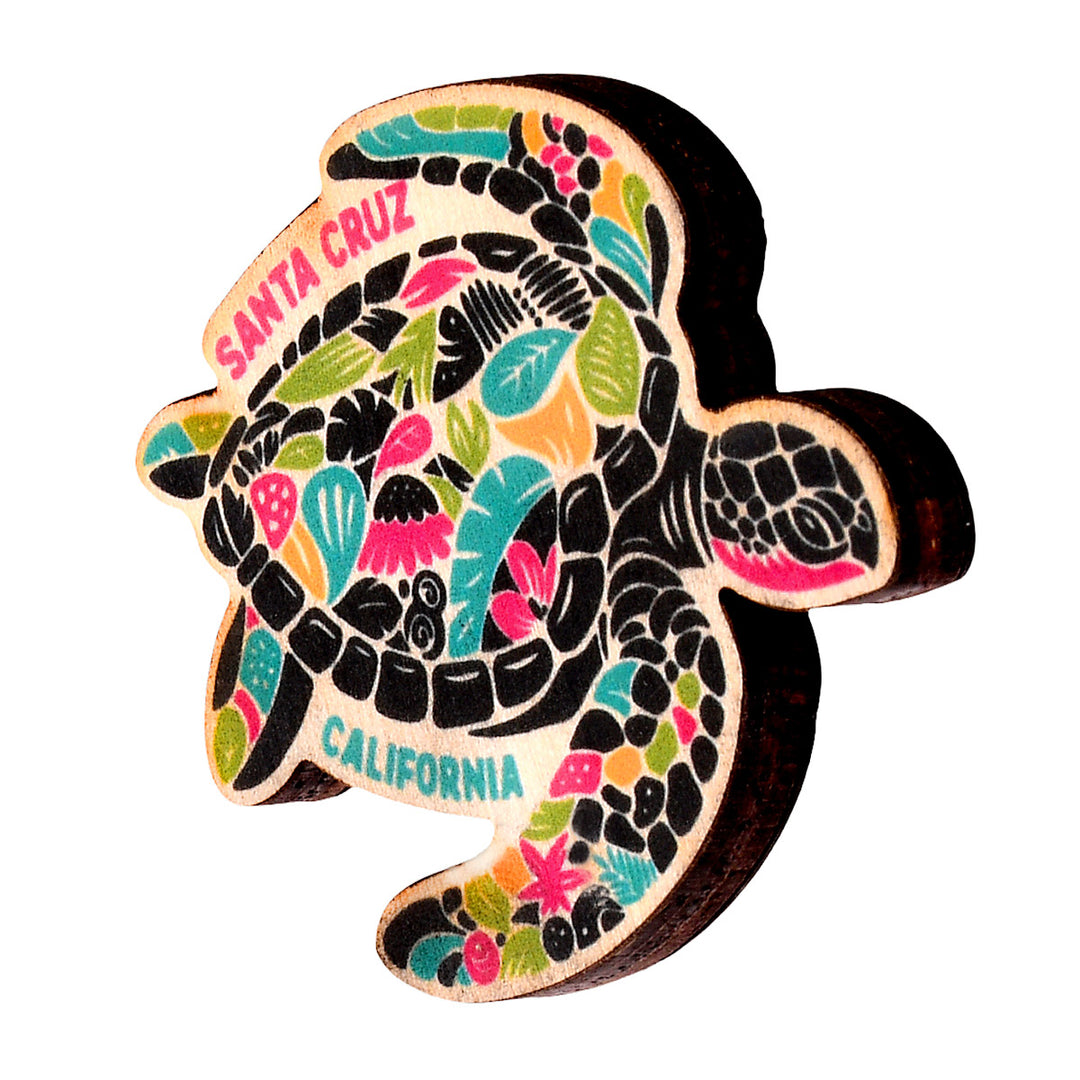 Santa Cruz Floral Turtle Magnet