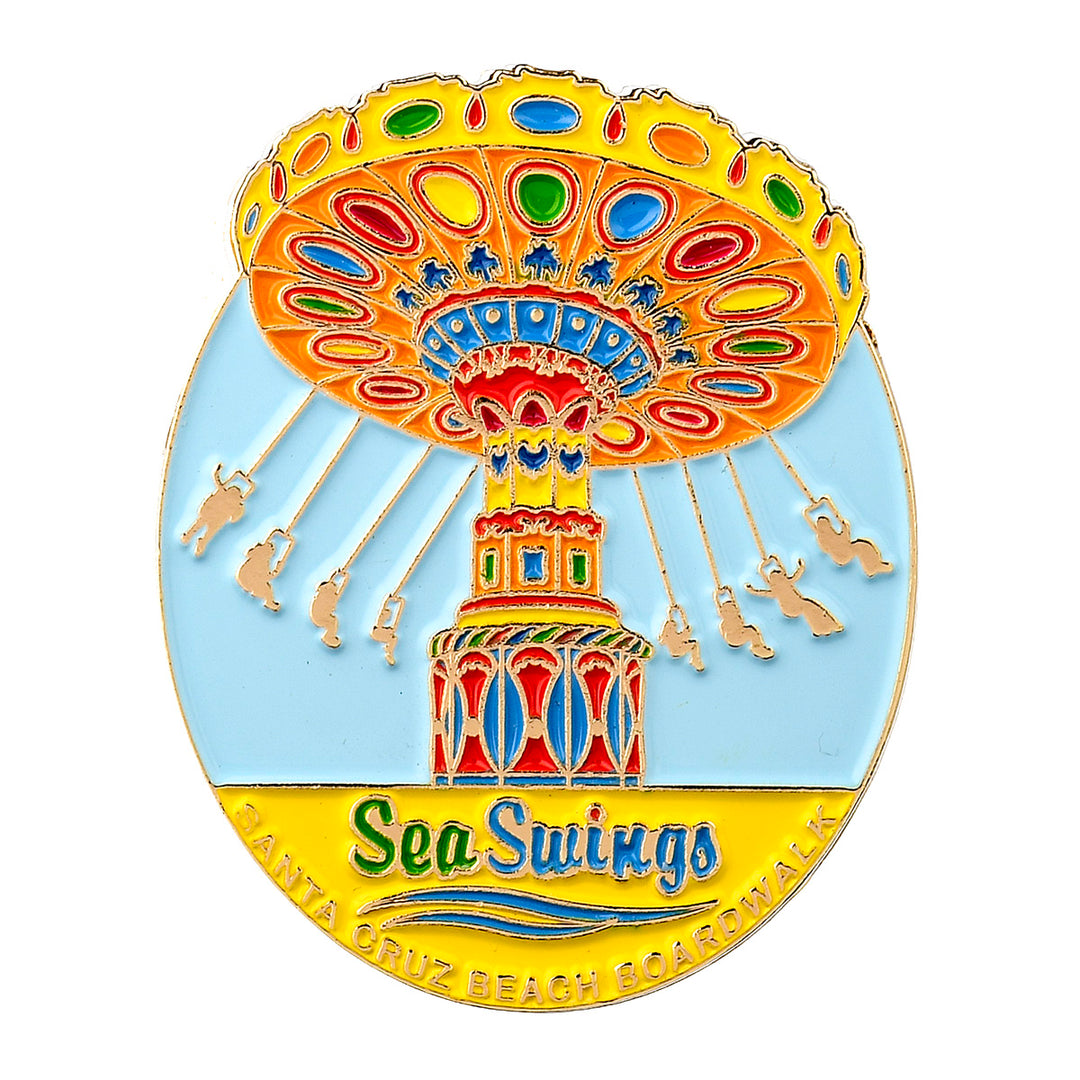Boardwalk Enamel Pin Set: Sea Swings, Dream Wheel, Logger's Revenge