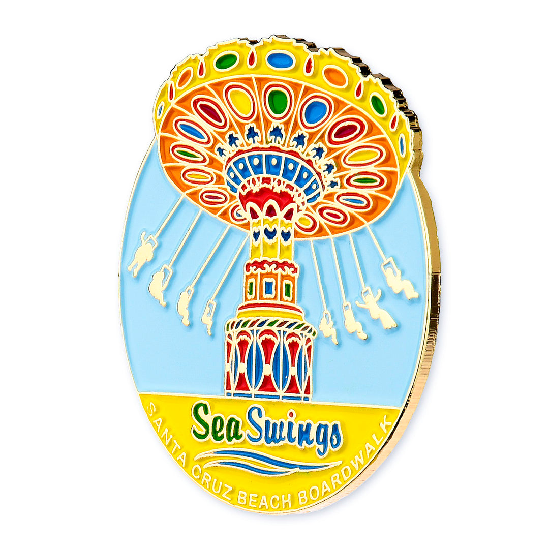 Boardwalk Enamel Pin Set: Sea Swings, Dream Wheel, Logger's Revenge