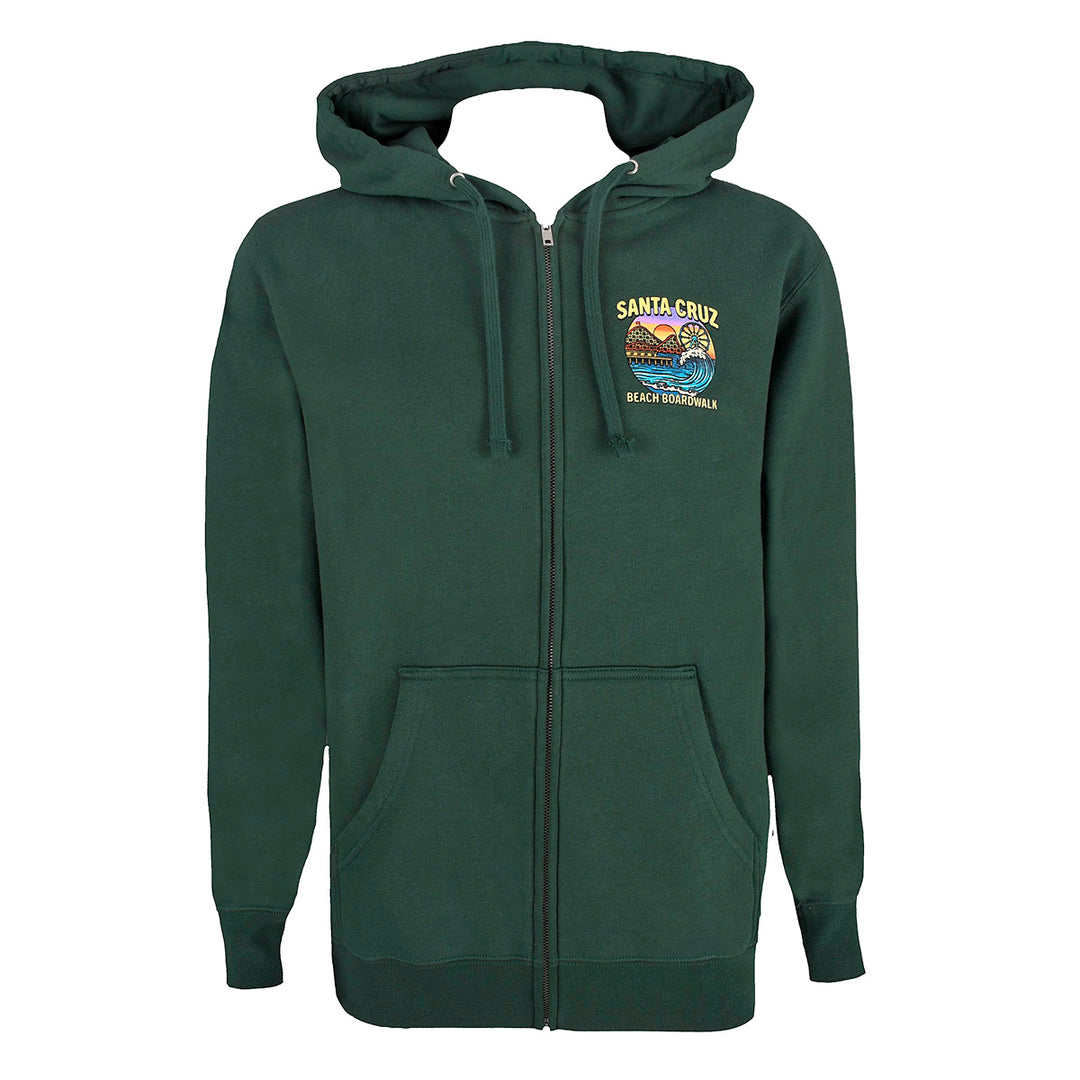 Boardwalk Vintage Retro Circle Zip Up Hoodie